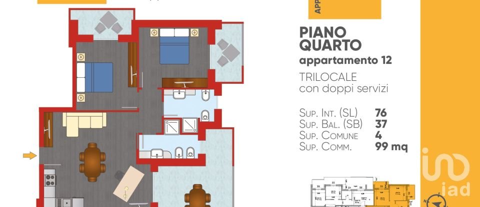 Block of flats in Alba Adriatica (64011) of 74 m²