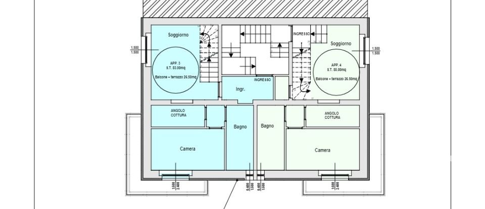 Four-room apartment of 80 sq m in Porto Sant'Elpidio (63821)