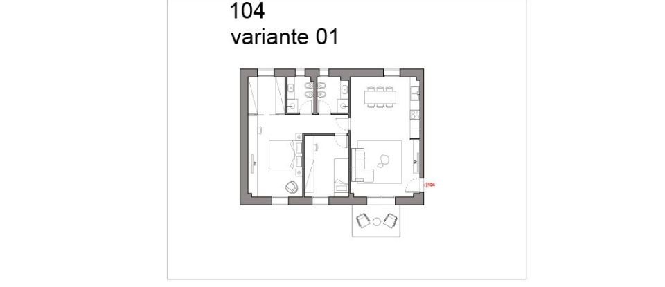 Three-room apartment of 110 m² in Milano (20126)