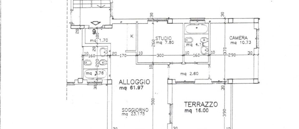 Three-room apartment of 72 m² in Cipressa (18017)