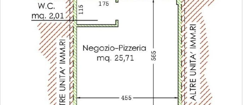 Negozio / locale commerciale di 25 m² in Rovigo (45100)