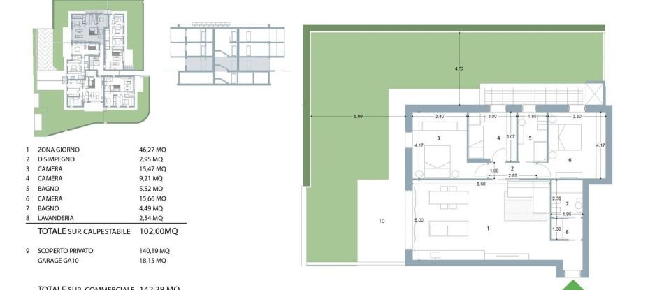 Four-room apartment of 142 m² in Mestrino (35035)