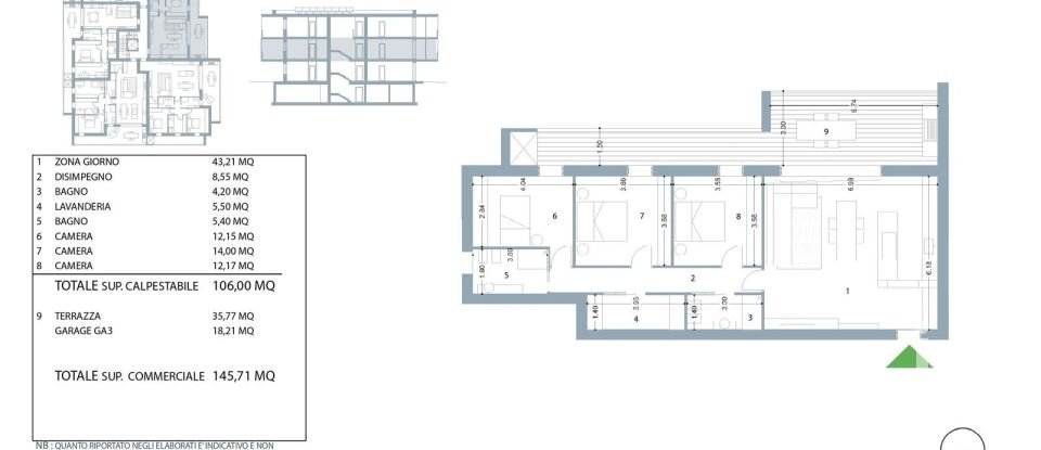 Four-room apartment of 140 m² in Mestrino (35035)