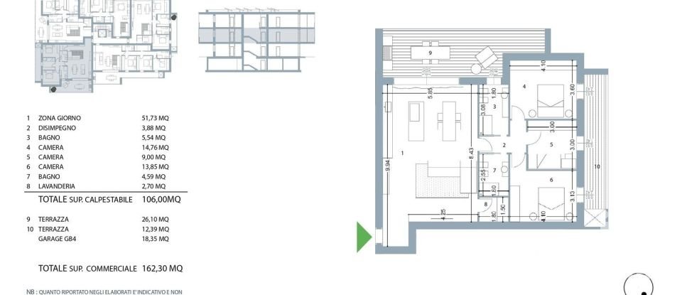 Three-room apartment of 158 m² in Mestrino (35035)