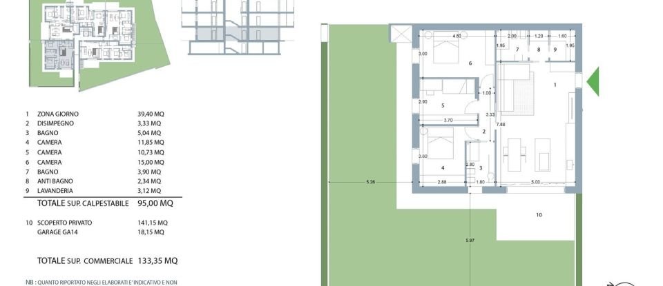 Three-room apartment of 150 m² in Mestrino (35035)