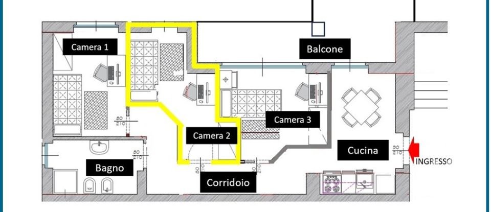 One-room apartment of 70 m² in Milano (20157)