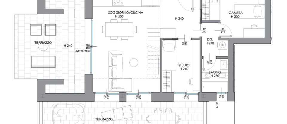 Duplex 4 locali di 184 m² a Milano (20156)