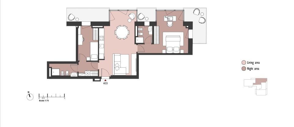 Three-room apartment of 100 m² in Milano (20126)