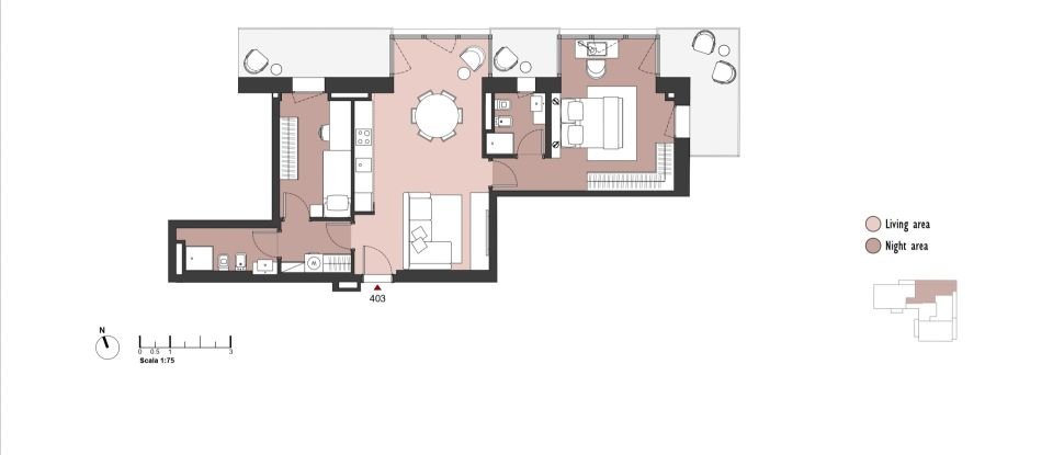 Three-room apartment of 100 m² in Milano (20126)