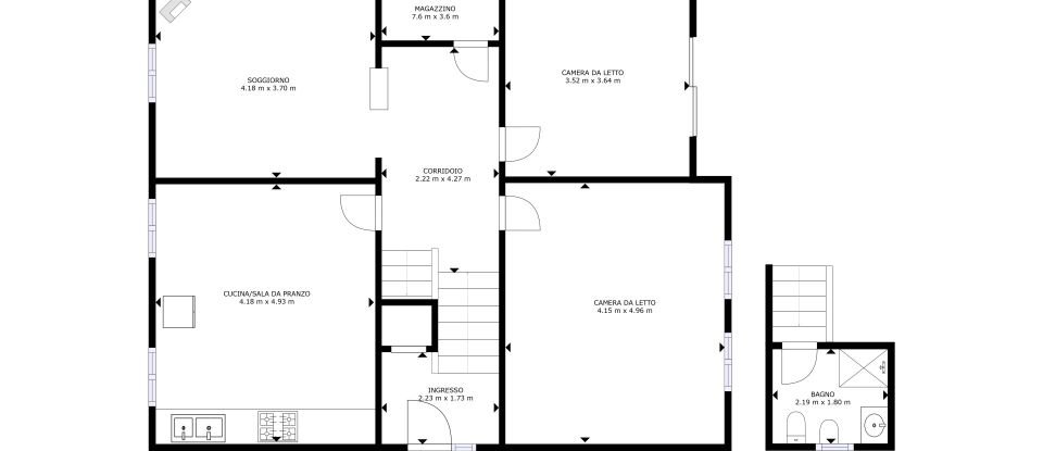 Four-room apartment of 100 m² in Voghiera (44019)