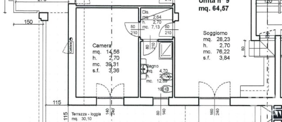 Three-room apartment of 150 m² in Padova (35132)