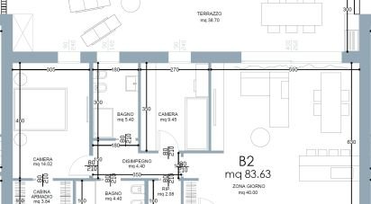 Three-room apartment of 135 m² in Montegrotto Terme (35036)