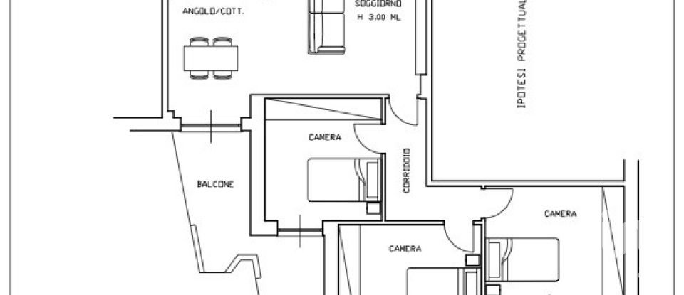 Four-room apartment of 110 m² in Genova (16157)