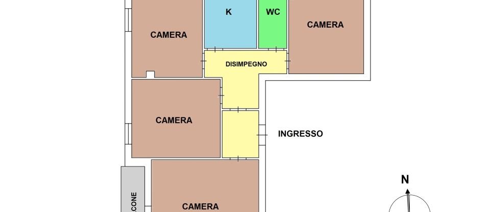 Four-room apartment of 115 m² in Angri (84012)