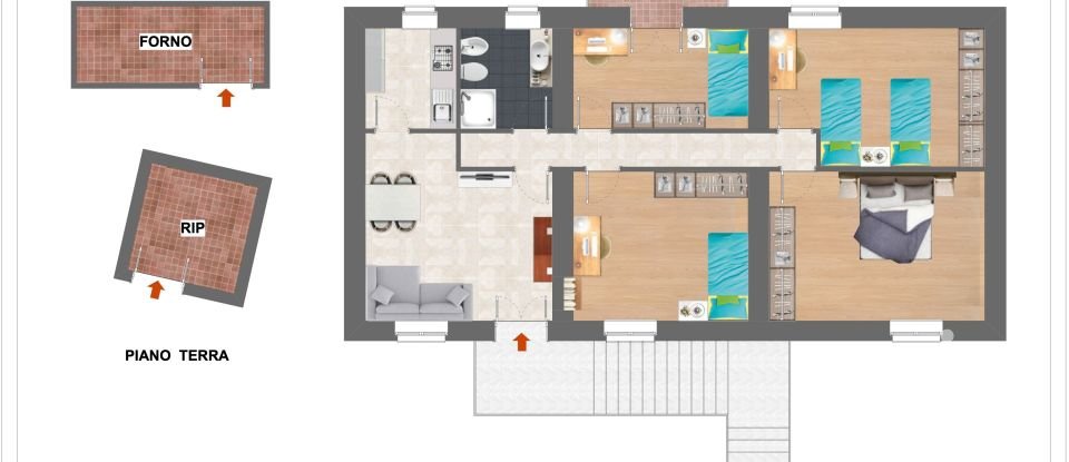 Townhouse 7 rooms of 154 m² in Offagna (60020)