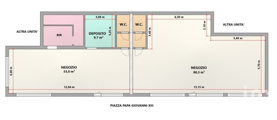 Negozio / locale commerciale di 156 m² in Portomaggiore (44015)