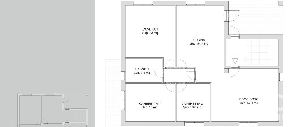 Appartamento 6 locali di 135 m² a Pollenza (62010)