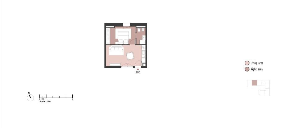 Two-room apartment of 43 m² in Milano (20126)