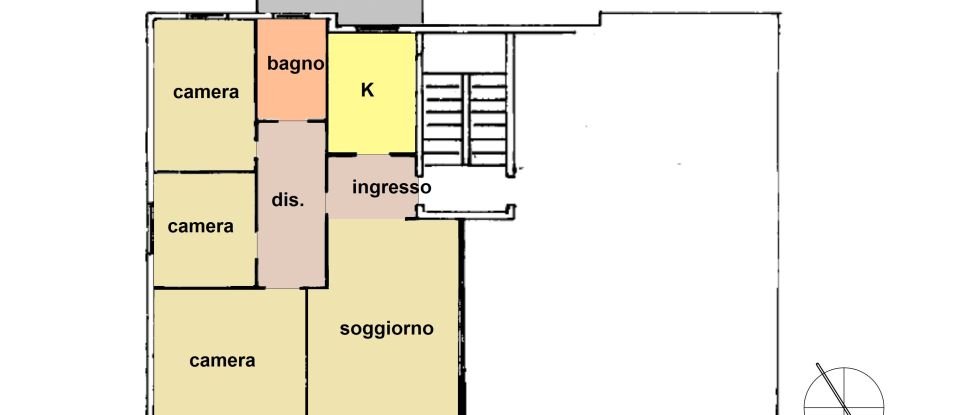 Three-room apartment of 111 m² in Samarate (21017)