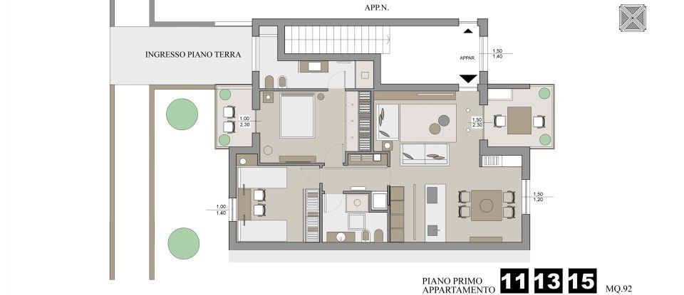 Apartment 5 rooms of 92 m² in Filottrano (60024)