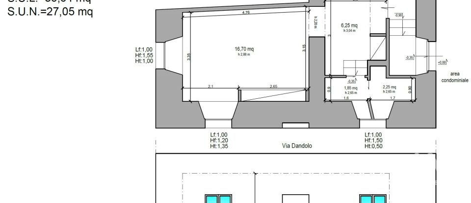 Studio 1 room of 37 m² in Roma (00153)