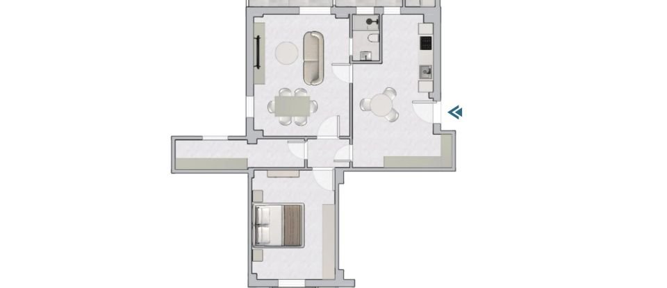 Three-room apartment of 81 m² in Palermo (90135)