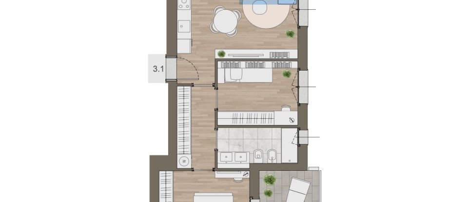 Two-room apartment of 85 m² in Cornate d'Adda (20872)